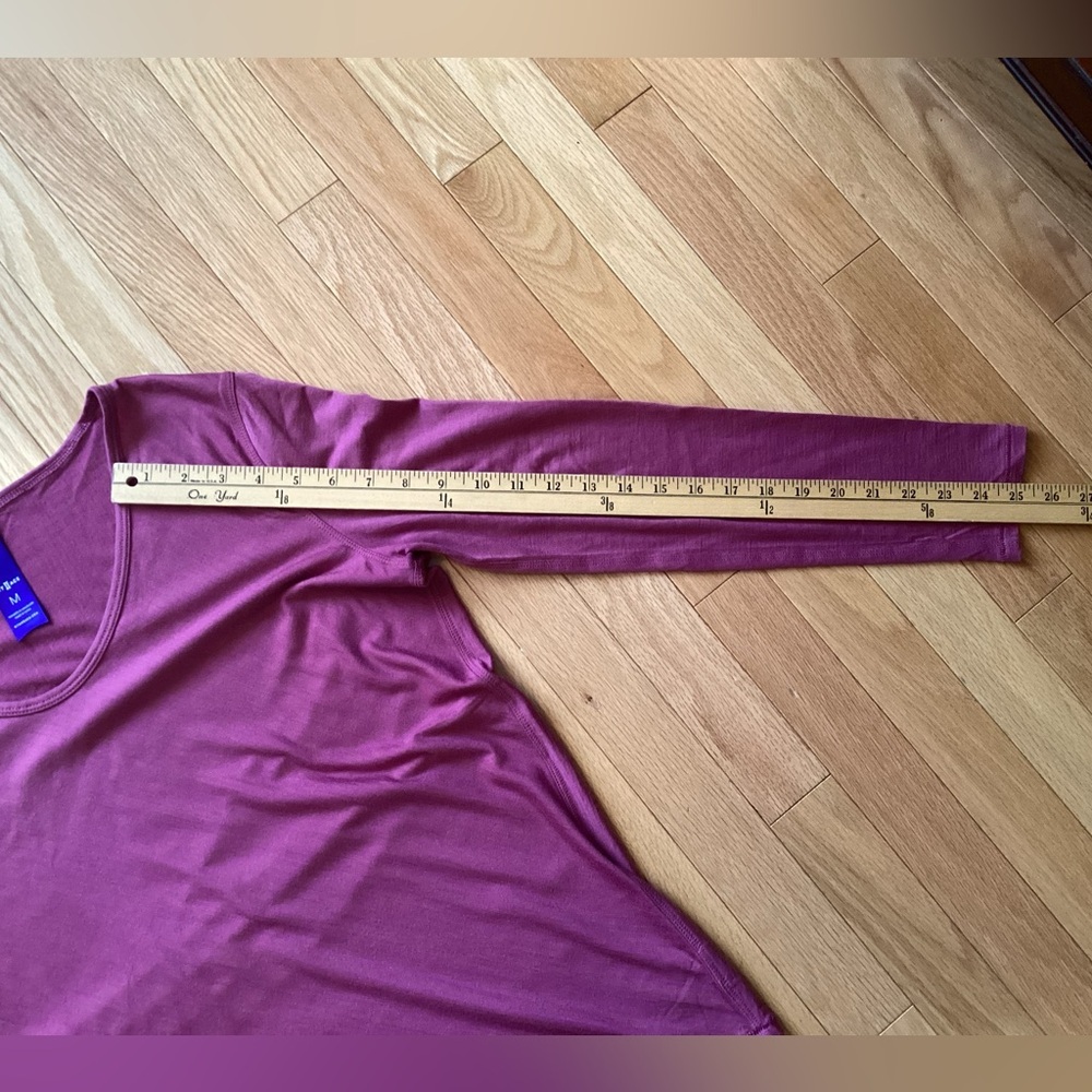 Kit and Ace Pink Long Sleeve, Wave Top, Merino Blend, size Medium - Picture 9 of 9